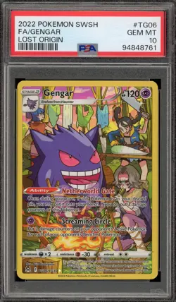Pokemon Gengar Lost Origin Trainer Gallery Full Art #TG06 PSA 10 Gem Mint - Image 1
