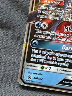 Pokemon Greninja GX TCG SM197 Sun & Moon Rare Holo Black Star Promo - Image 4