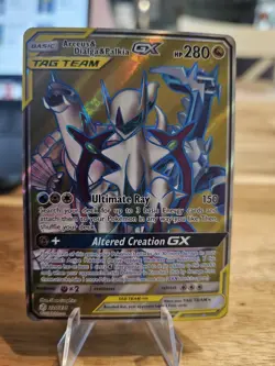 Arceus & Dialga & Palkia GX Full Art 220/236 Cosmic Eclipse NM Tag Team Pokemon - Image 1