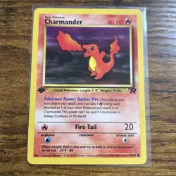 Pokemon TCG Charmander Team Rocket 1st Edition 50/82 LP - Image 1