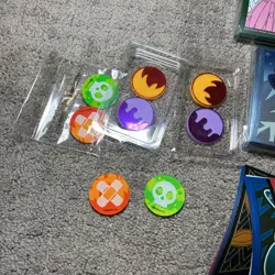 Pokemon Accessories Lot ETB Sleeves Dice Damage Coins Charzard Evee HUGE LOT A2 - Image 2