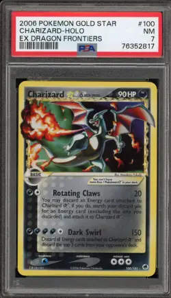 Pokemon Charizard Gold Star EX Dragon Frontiers Holo Ultra Rare #100 PSA 7 - Image 1