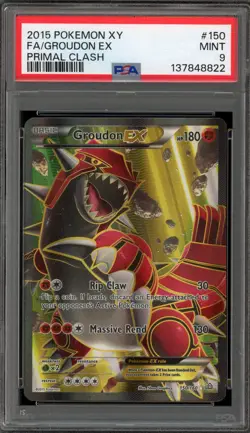 Pokemon Groudon EX XY Primal Clash Full Art #150 PSA 9 Mint - Image 1