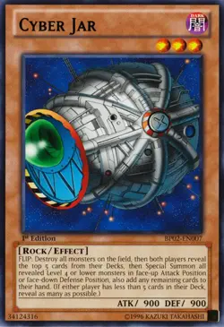 1x (HP) Cyber Jar - BP02-EN007 - Rare - 1st Edition YuGiOh - Image 1