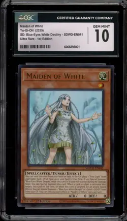 Yu-Gi-Oh! Maiden of White Blue Eyes White Destiny 1st Ed Ultra SDWD-EN041 CGC 10 - Image 1