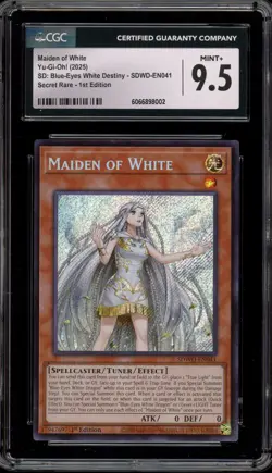 Yu-Gi-Oh! Maiden of White Blue Eyes White Destiny 1st Ed SEC SDWD-EN041 CGC 9.5 - Image 1