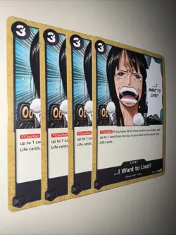 EB01-050 .I Want To Live!! X4 Playset One Piece Card Game English CCG - Image 2