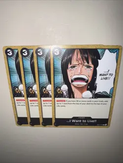 EB01-050 .I Want To Live!! X4 Playset One Piece Card Game English CCG - Image 5