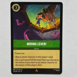 Wrong Lever! 116/204 Disney Lorcana Reign of Jafar Regular Rare Card NM - Image 1