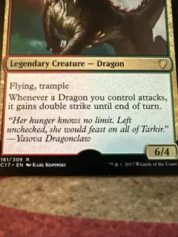 Mtg Magic Commander 2017 Atarka World Render Missing Stamp Misprint Error Card - Image 2