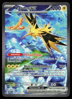 Zapdos ex 202/165 Special Illustration Rare Scarlet & Violet 151 Pokemon Card - Image 1