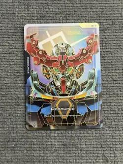 Gundam TCG Card Game Dual Impact Foil Resource GD02 R-015 C++ GQuuuuuuX Gundam - Image 1