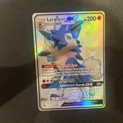 Pokemon TCG - Hidden Fates - Lycanroc GX SV67/SV94 Full Art Shiny Vault Card NM - Image 1