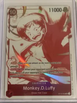 One Piece Card Game - Monkey.D.Luffy (3rd Anniversary Promo) ST10-006 SR Foil NM - Image 1