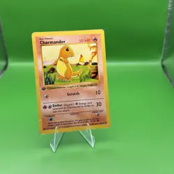 CHARMANDER Pokemon Card - WOTC 1st Edition Base Set Shadowless 46/102 MP - Image 1