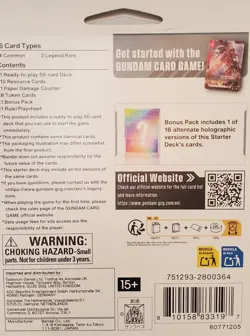 Bandai Gundam Card Game TCG Starter Deck: [ST03] Zeon's Rush New Sealed - Image 2