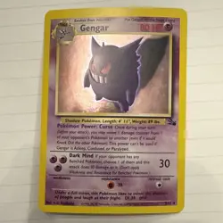 Pokemon Gengar 5/62 Fossil Holo Card 1999 WOTC Unlimited NM - Image 2