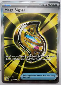 Pokemon Trading Card TCG Mega Signal Trainer Art Holo 171/132 Nintendo 2025 - Image 1