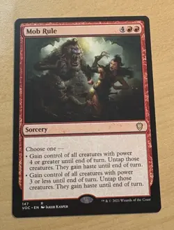 MTG Mob Rule Card, Crimson Vow - Image 1