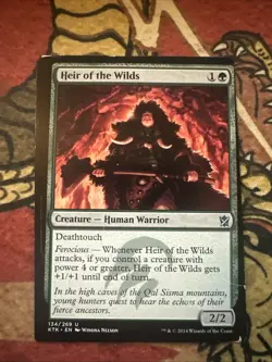 Mtg Magic Khans Tarkir Heir Of The Wilds Twisted Miscut Misprint Card - Image 1