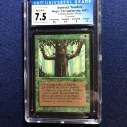 MTG Beta Ironroot Treefolk CGC 7.5 Near Mint+ 1993 - Image 1