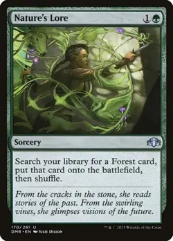 Nature's Lore Dominaria Remastered NM MTG - Image 1