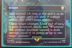 MTG Legolas's Quick Reflexes *BORDERLESS FOIL* The Lord of the Rings 493 NM - Image 2