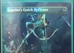 MTG Legolas's Quick Reflexes *BORDERLESS FOIL* The Lord of the Rings 493 NM - Image 3