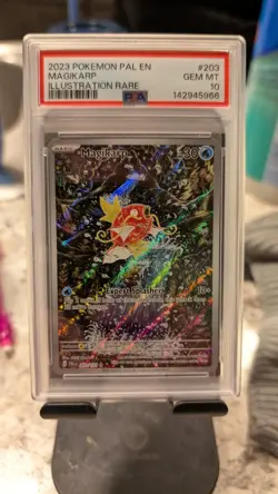 2023 Pokemon Paldea Evolved Magikarp #203 Illustration Rare PSA 10 - Image 1