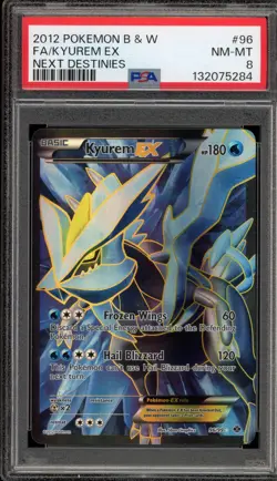 Pokemon Kyurem EX Next Destinies Full Art #96 PSA 8 - Image 1