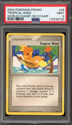 Pokemon Tropical Wind 2004 World Championships No Stamp Promo PSA 9 Mint - Image 1