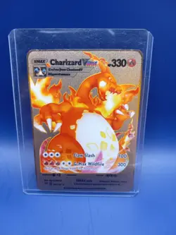 Charizard VMAX HP330 Gold Metal Pokemon Card-Collectible Gift Display！BEST! - Image 1