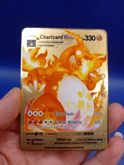 Charizard VMAX HP330 Gold Metal Pokemon Card-Collectible Gift Display！BEST! - Image 2