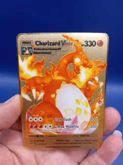 Charizard VMAX HP330 Gold Metal Pokemon Card-Collectible Gift Display！BEST! - Image 3