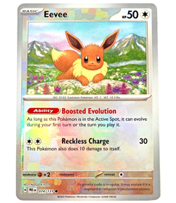 Pokemon Prismatic Evolutions - Eevee - Poke Ball Reverse NM+/MINT - 074/131 - Image 1