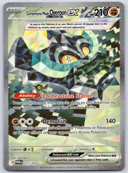 Cornerstone Mask Ogerpon ex SIR 215/167 (NM) SV06: Twilight Masquerade Pokemon - Image 1
