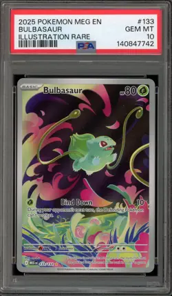 Pokemon Bulbasaur Mega Evolution Illustration Rare #133 PSA 10 Gem Mint - Image 1