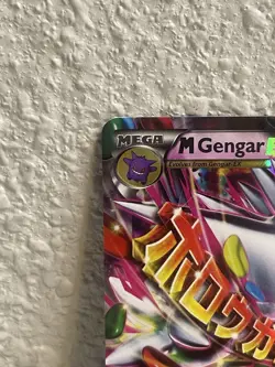 Pokemon Mega M Gengar EX XY166 Full Art Black Star Promo Holo Near Mint - Image 2
