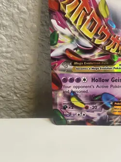 Pokemon Mega M Gengar EX XY166 Full Art Black Star Promo Holo Near Mint - Image 4