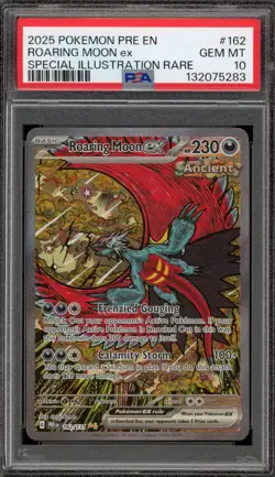 Pokemon Roaring Moon ex Prismatic Evolutions SIR #162 PSA 10 Gem Mint - Image 1