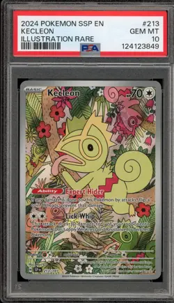 Pokemon Kecleon Surging Sparks Illustration Rare #213 PSA 10 Gem Mint - Image 1