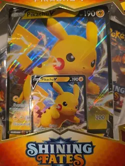 Pokemon TCG: Shining Fates Pikachu V Collection Box Brand New Read Description! - Image 2