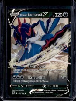 2022 Pokemon SWSH Astral Radiance Hisuian Samurott V #101/189 - Image 1