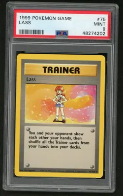 1999 POKEMON BASE SET SHADOWLESS #75 LASS PSA 9 - Image 1