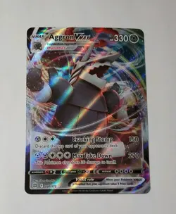 2022 Pokemon Brilliant Stars Aggron VMAX 097/172 NM - Image 1