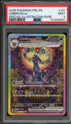 Pokemon Umbreon ex Prismatic Evolutions Special Illustration Rare #161 PSA 9 - Image 1