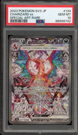 Pokemon Charizard ex Ruler of the Black Flame JPN Special Art Rare #134 PSA 10 - Image 1