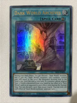 Yu-Gi-Oh! Dark World Archives Ultra Rare SR13-EN026 NM X2 - Image 1