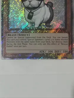 Rescue Rabbit 1st Edition Platinum Secret Rare RA02-EN008 Yu-Gi-Oh! - Image 2