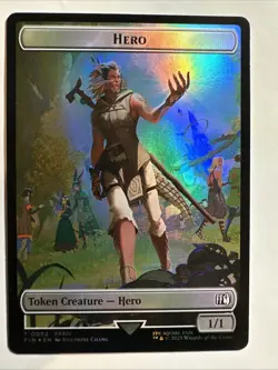 Hero (0002) Knight Double-Sided Token Final Fantasy Foil MTG card NM - Image 1